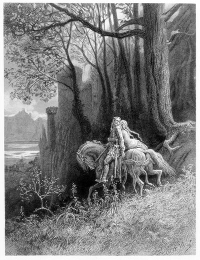 Geraint and Enid Ride Away, Illustration from 